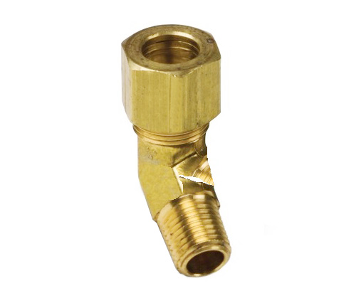 79# Kompresné tvarovky BRASS 45 ° Mužský lakeť
