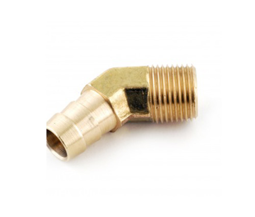 1/8 npt x 1/4 hadicové barbarové vybavenie 45 ° mužský lakť